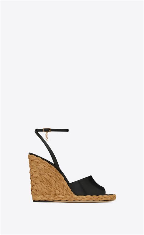 ysl paloma wedge|TRIBUTE espadrilles wedge in smooth leather .